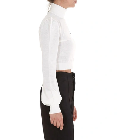 Shop Gcds Women's White Wool Sweater