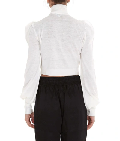 Shop Gcds Women's White Wool Sweater