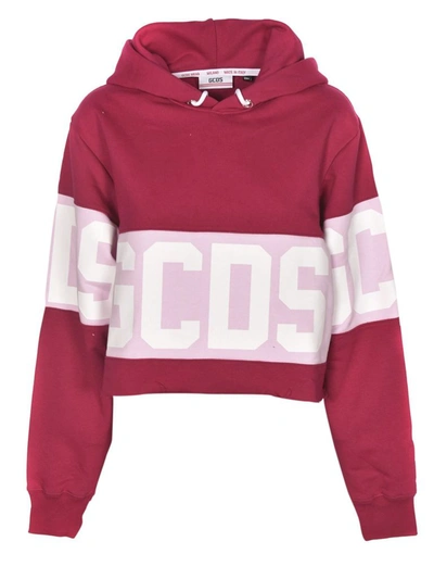 Shop Gcds Women's Red Cotton Sweatshirt