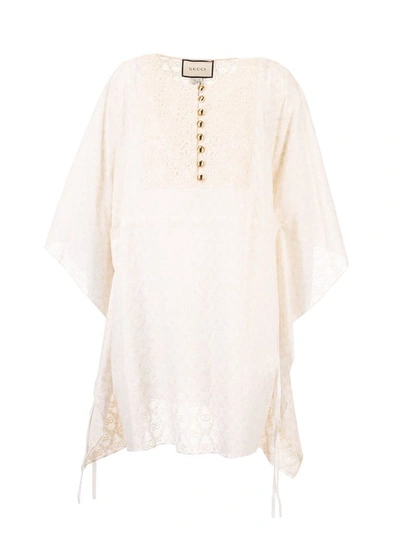 Shop Gucci Women's White Cotton Dress