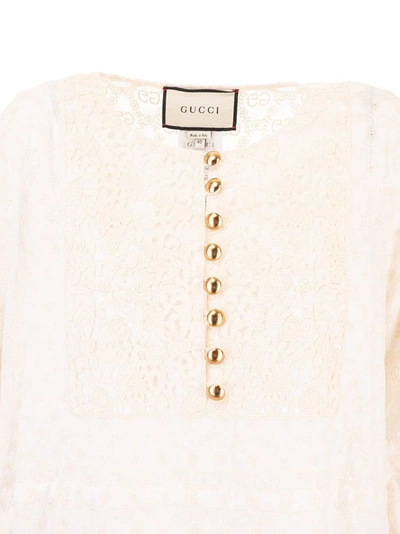Shop Gucci Women's White Cotton Dress