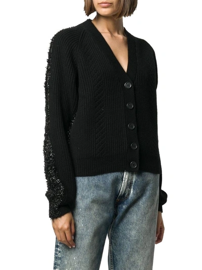 Shop Maison Margiela Women's Black Wool Cardigan