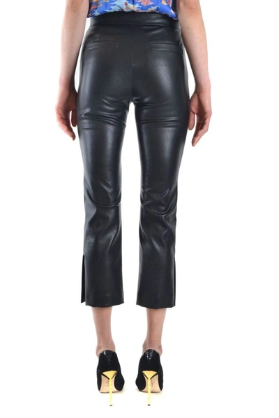 Shop Pinko Women's Black Faux Leather Pants