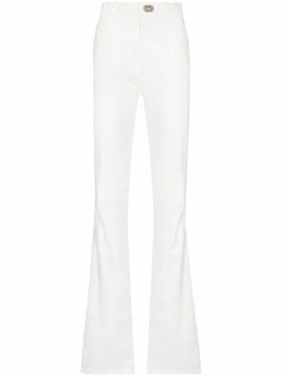 Shop Bottega Veneta Women's White Cotton Jeans