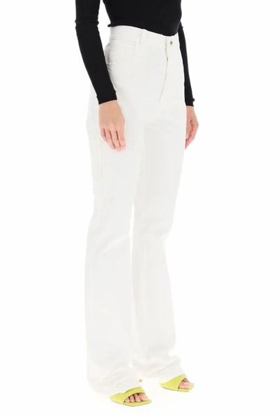 Shop Bottega Veneta Women's White Cotton Jeans