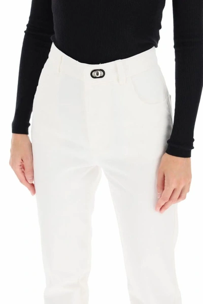 Shop Bottega Veneta Women's White Cotton Jeans
