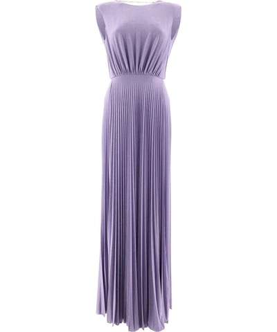 Shop Elisabetta Franchi Women's Purple Other Materials Dress