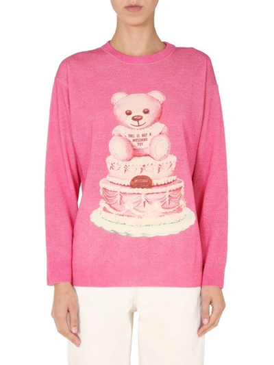 Shop Moschino Women's Fuchsia Sweater