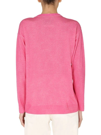 Shop Moschino Women's Fuchsia Sweater