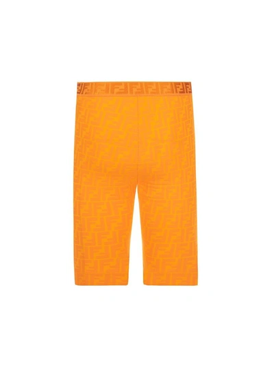 Shop Fendi Women's Orange Polyester Shorts