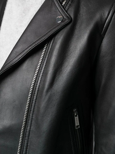 Shop Michael Kors Women's Black Leather Outerwear Jacket