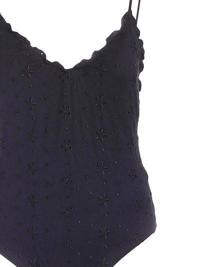 Shop Mc2 Saint Barth Women's Black Polyester One-piece Suit