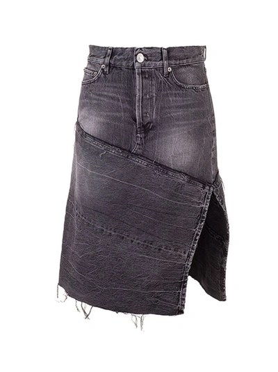 Shop Balenciaga Women's Grey Cotton Skirt