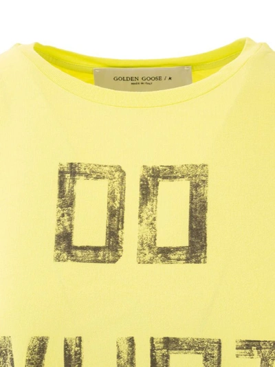 Shop Golden Goose Women's Yellow Other Materials T-shirt