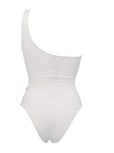 Shop Elisabetta Franchi Women's White Polyamide One-piece Suit