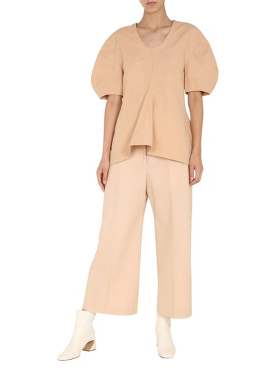 Shop Jil Sander Women's Pink Cotton Pants