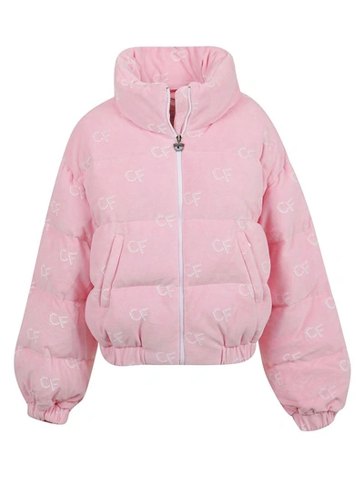 Shop Chiara Ferragni Women's Pink Polyester Down Jacket