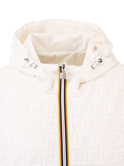 Shop Fendi Women's White Other Materials Outerwear Jacket