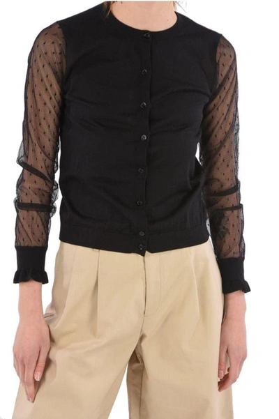 Shop Red Valentino Women's Black Wool Shirt