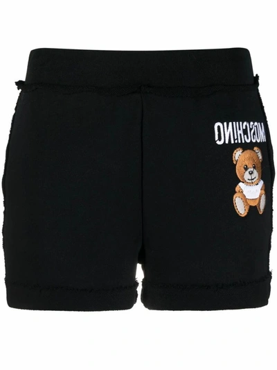 Shop Moschino Women's Black Cotton Shorts