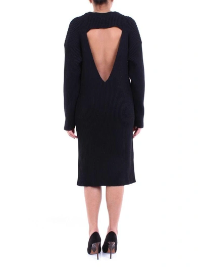 Shop Bottega Veneta Women's Black Wool Dress