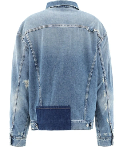 Shop Acne Studios Women's Light Blue Cotton Outerwear Jacket