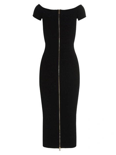 Shop Balmain Women's Black Viscose Dress
