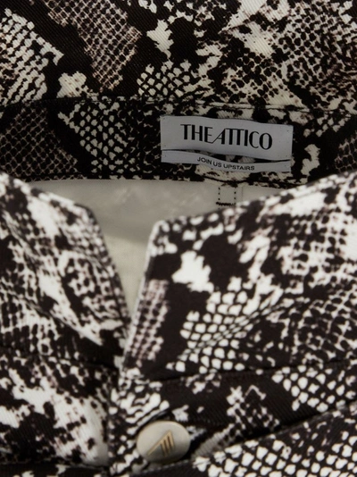 Attico Virgi Python-print Cotton Miniskirt In Multicolor