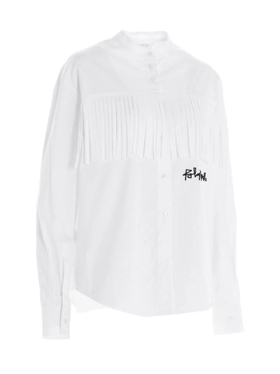 Shop Palm Angels Women's White Cotton Shirt