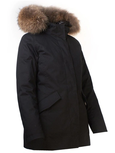 Shop Woolrich Women's Black Cotton Coat