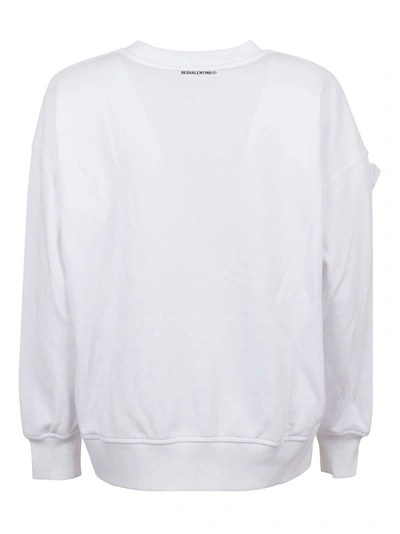 Shop Red Valentino Women's White Cotton Sweatshirt