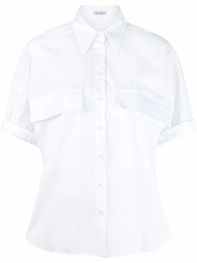 Shop Brunello Cucinelli Women's White Cotton Shirt