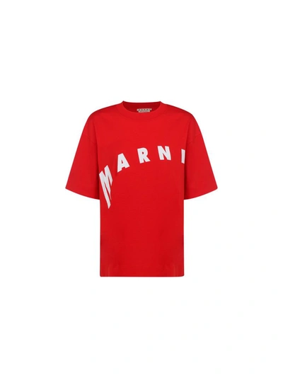 Shop Marni Women's Red Cotton T-shirt