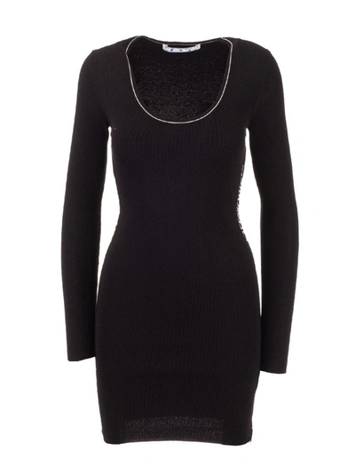 Shop Off-white Women's Black Viscose Dress