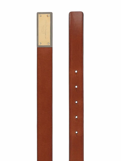Shop Dolce E Gabbana Men's Brown Leather Belt