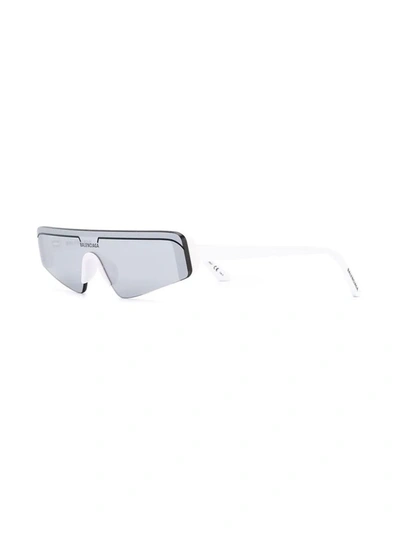Shop Balenciaga Men's White Acetate Sunglasses