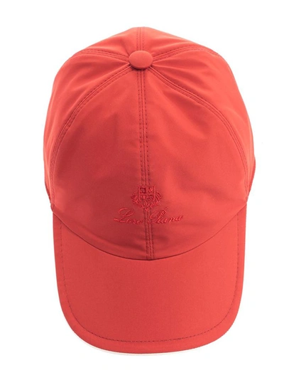 Shop Loro Piana Men's Red Polyester Hat