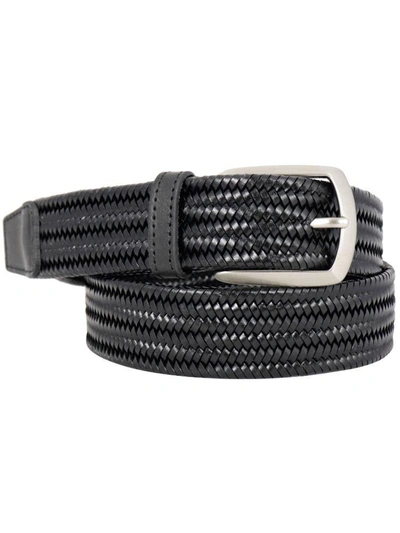 Shop Andrea D'amico Men's Black Leather Belt