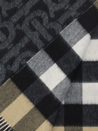 Shop Burberry Men's Grey Cashmere Scarf