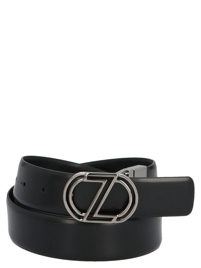 Shop Z Zegna Men's Black Belt