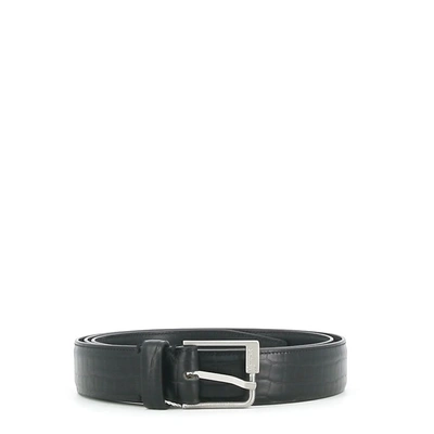 Shop Maison Margiela Men's Black Leather Belt