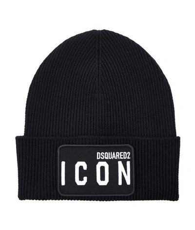 Shop Dsquared2 Men's Black Wool Hat