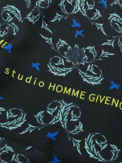Shop Givenchy Men's Black Silk Scarf