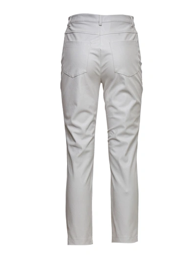 Shop Pinko Faux Leather Susan Pants In White