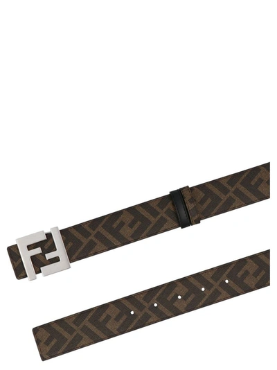 Shop Fendi Men's Black Leather Belt