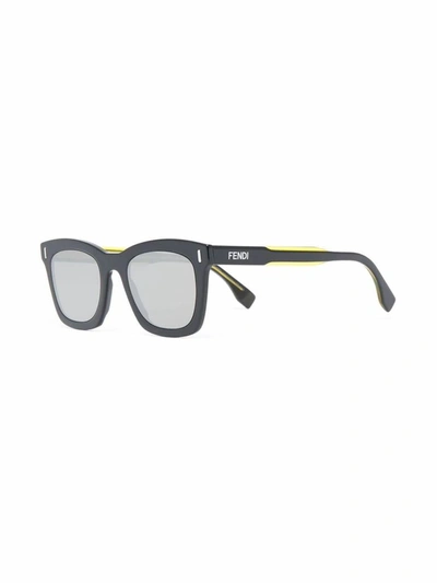 Shop Fendi Men's Black Acetate Sunglasses