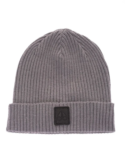 Shop Moose Knuckles Men's Grey Wool Hat