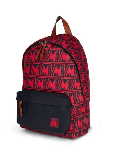 Shop Moncler Men's Red Polyamide Backpack