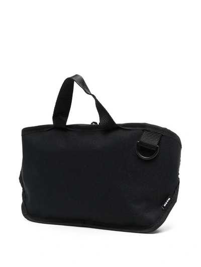 Shop Msgm Men's Black Polyester Belt Bag