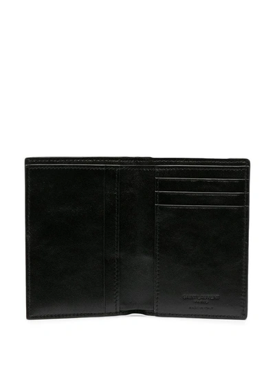 Shop Saint Laurent Men's Black Leather Wallet